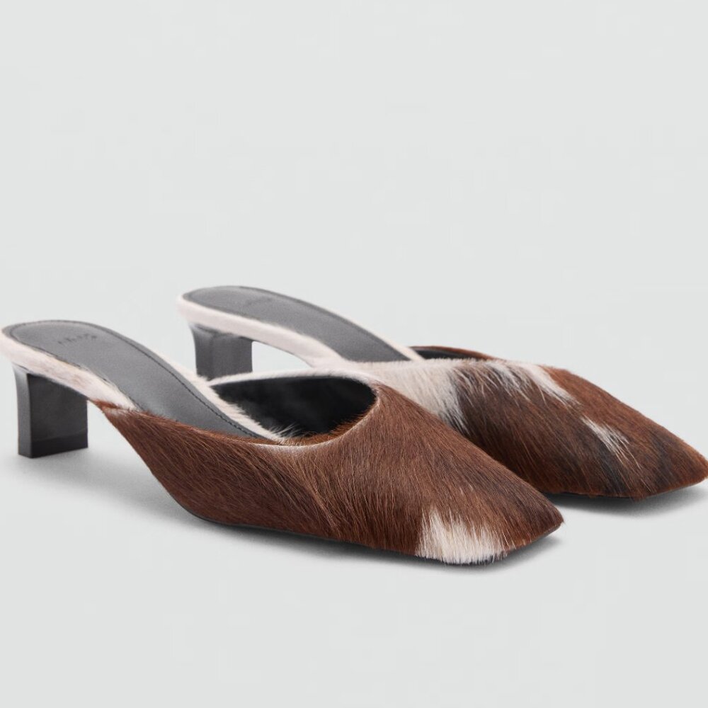 New Mango Fur Mules Size 9.5